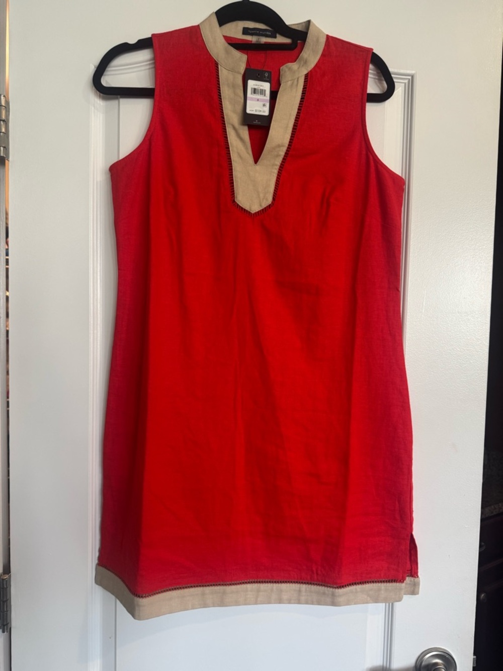 Tommy Hilfiger Sleeveless Tunic with Beige Trim
